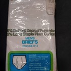 One Pack Three Pair Mens Vintage 70s Montgomery Wards White Briefs Underwear... — photo 2