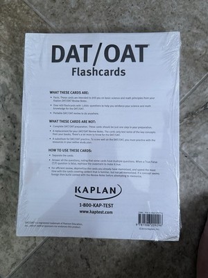 DAT/OAT Prep Flash Cards Kaplan 2016