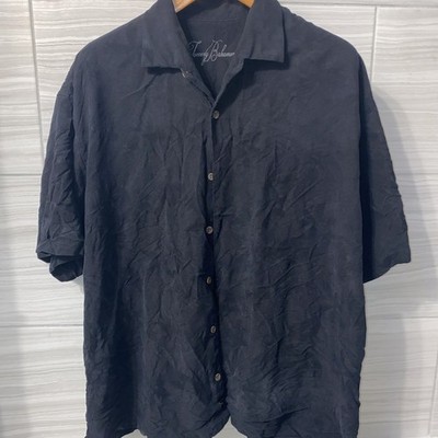 princess polly baby blue dress Tommy Bahama Mens Black Silk Short Sleeve Button Down Shirt Size XXL