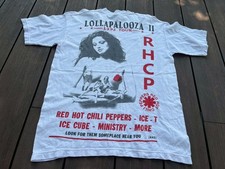 Vintage 90's Lollapalooza Red Hot Ice Cube Ministry Concert Band Fes T Shirt