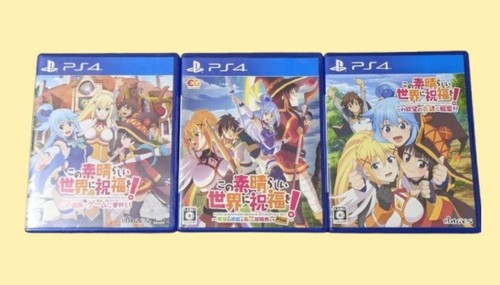 Konosuba PS4 Set of 3 Japan Ver. Tested Greedy Game Desire Labyrinth
