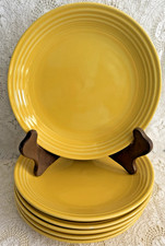 Set of 6 BISTRO BRIGHTS YELLOW 8" SALAD PLATES Mint Condition
