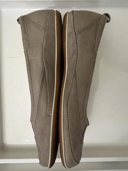 Women Ecco Heels Beige Leather 38 #5UMD
