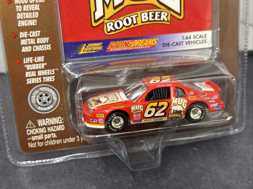 Johnny Lightning Racing Dreams 1999 - Taza Root Beer #62 Stock Car NUEVO Foto 2 de 4