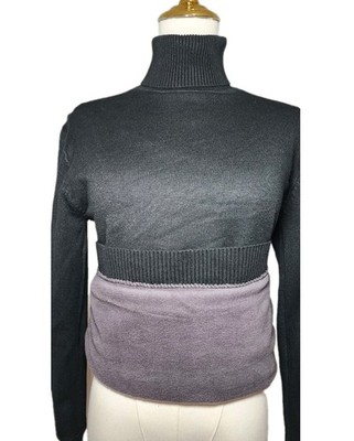 Fleece Thick Sweater Turtleneck Pullover Double Side Winter Top Size S