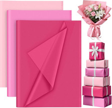 90 Sheets Pink Tissue Paper for Gift Bags, Colored Gift Wrapping Paper Tissue Bu