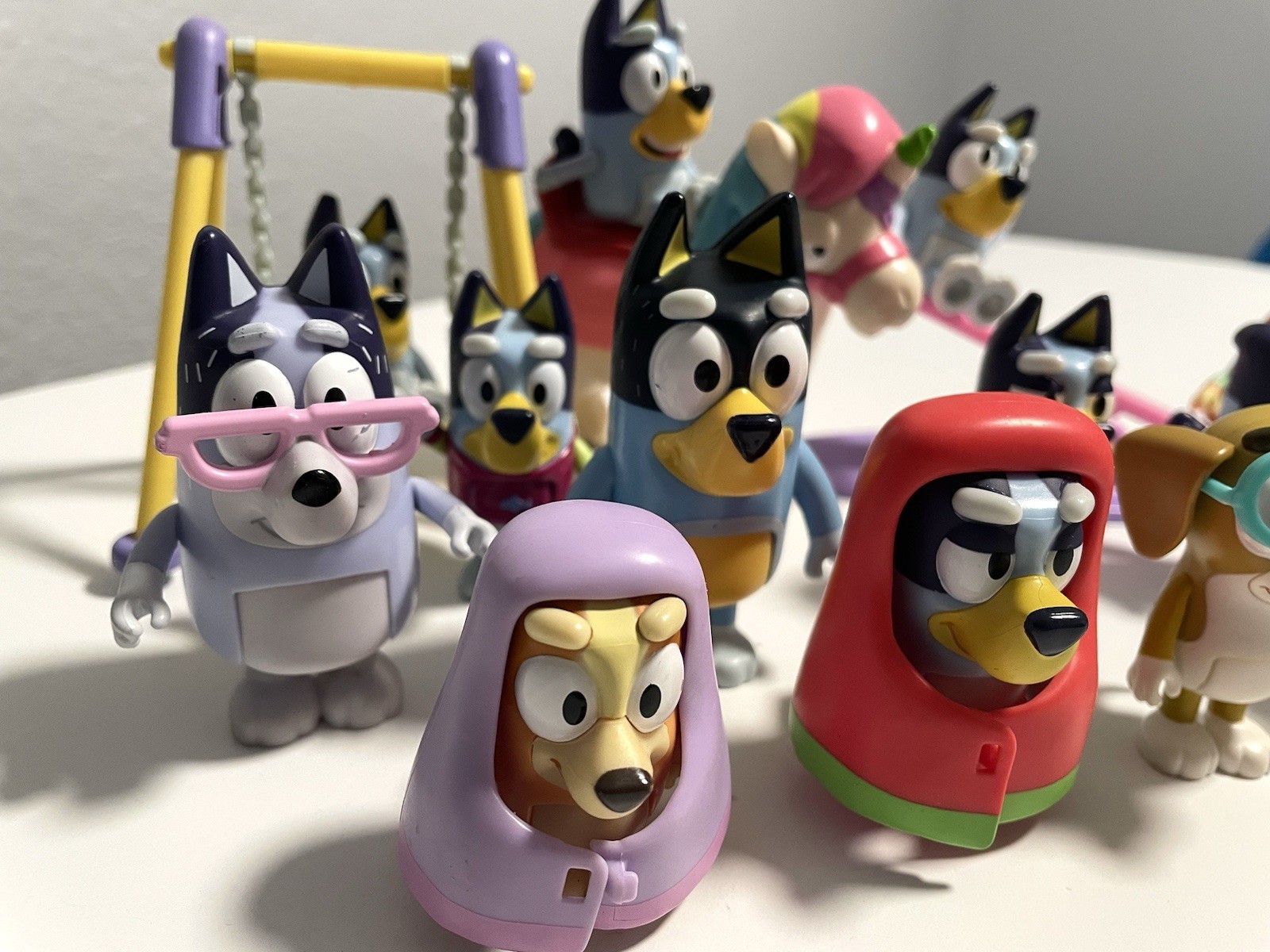Bluey Figure Lot + Swing Seesaw Scooter Unicorn Grannies & More!