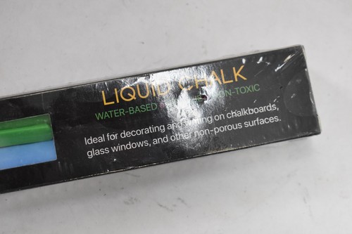 Better Office Products Liquid Washable Chalk Markers Reversible Tip 4 Pack Set - Picture 2 of 5
