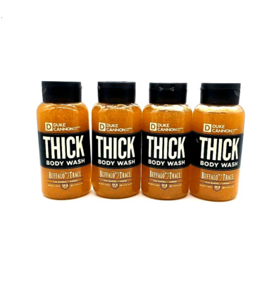 4 Pack Duke Cannon THICK 17.5 Oz Ea BUFFALO TRACE High-Viscosity Body Wash
