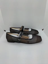 New I.N.C. International Concepts Jadis Square Toe Ballet Flats Black Mesh Sz8.5