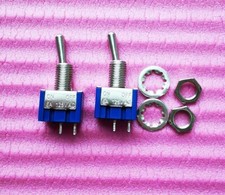 10PCS New MTS-101 SPST ON-OFF 2-Pins 6A 125VAC Mini Toggle Switches 6mm