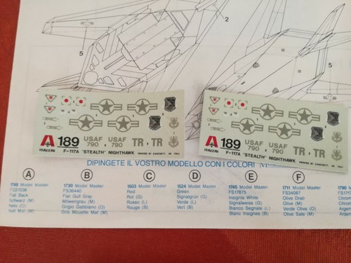 Italeri 189 LOCKHEED F-117A STEALTH caccia invisibile USAF - N°2 KIT 1/72 - Foto 5 di 5