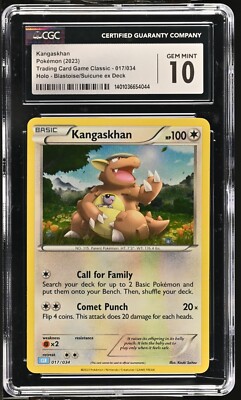CGC 10 GEM MINT Kangaskhan 017/034 TCG Classic Blastoise Deck Holo