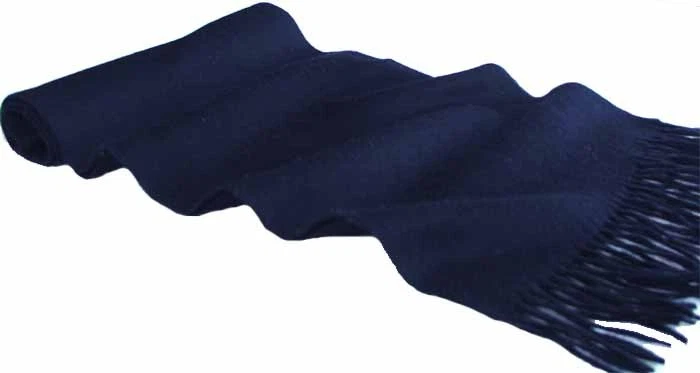 NUEVO SILENCIADOR BUFANDA CUELLO HOMBRE CACHEMIR PURO 100% 2 CAPAS CLÁSICO 70"X11", AZUL MARINO Foto 3 de 3