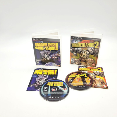 Borderlands Pre-Sequel & Borderlands 2 Lot PS3 PlayStation 3 Complete w/ Manuals