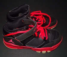 2013 Nike Jordan black neon orange size 6 Youth sport Sneaker High Top 616363 SR