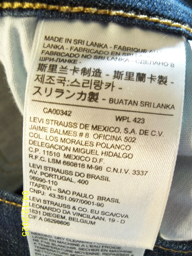 Levi's Women's Stretch Capri Cuffed size 33 (36) Blue Denim Used - Imagen 13 de 13