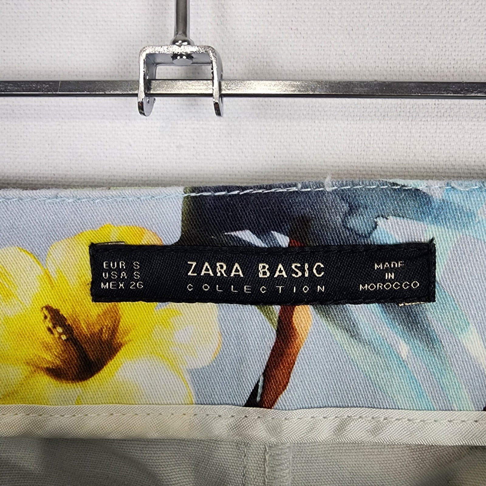 Zara Basic Women's Light Blue Tropical Floral Sho… - image 5