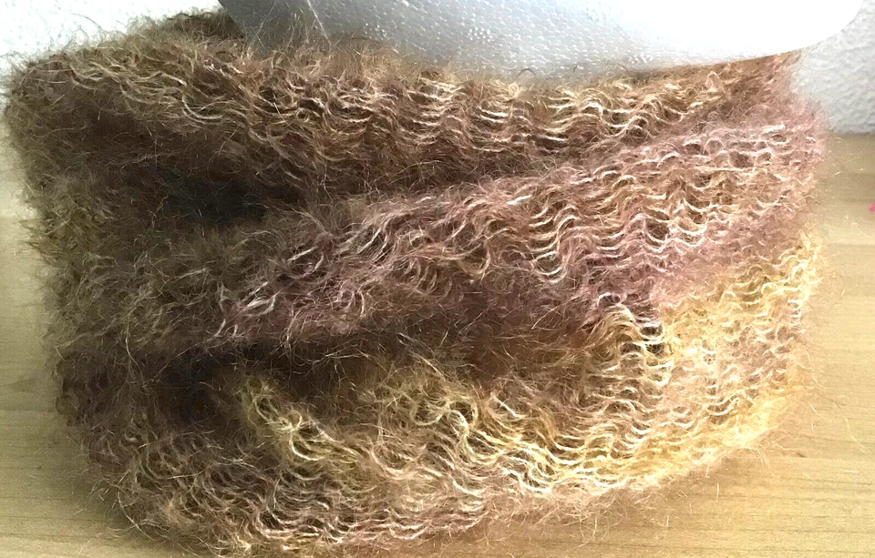 (kg/278€) SOPO Silkhair PRINT Lana Grossa 25g Fb 407 beigebraun Kid Mohair Seide - Bild 2 von 2