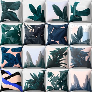 Ac Lc Fashion Leaves Pillow Case Home Decoration Bed Sofa Throw