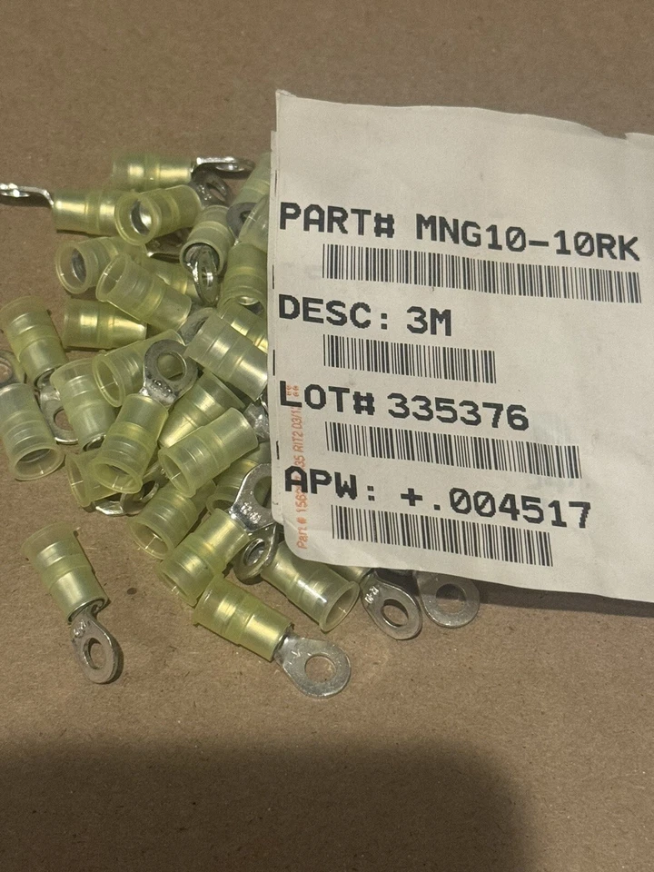 Lot 50 3M (MNG10-10RK) Ring Tongue, Nylon Insulated w/Insulation Grip MNG10-10RK - Image 2 of 2