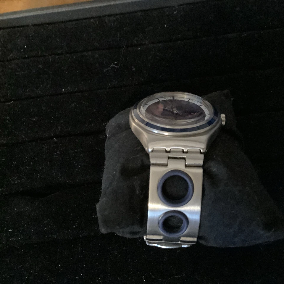 Swatch Irony Unisex Watch, Navy Face With Day/date - Image 3 of 4