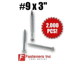 INTERCORP X948NZ #9-10 X 3" Particle Board Cabinet Screws (Philips) 2,000/BOX