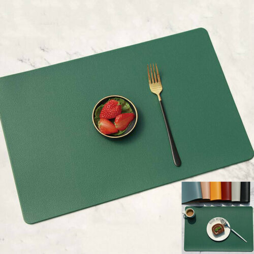 2 Placemats Artificial * PVC Mats Colorful Coasters & Dining Heat Leather - Picture 1 of 16