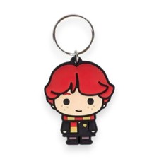 Genuino Harry Potter Ron Weasley Chibi Llavero Goma Llavero Hogwarts