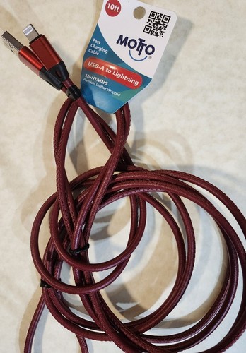 Fast Charge Cellphone Cable - Premium leather - iphone ipods ipads- 10 ft long - Zdjęcie 7 z 9