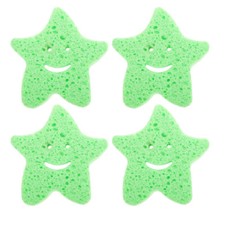 4pcs Bath Sponges Kids Bathing Sponges Star Shape Shower Sponges Body Wash
