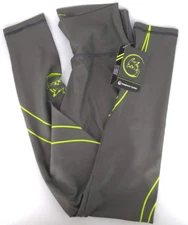 New Pokemon center Active Pikachu Gray & Green Leggings  Womens Size M