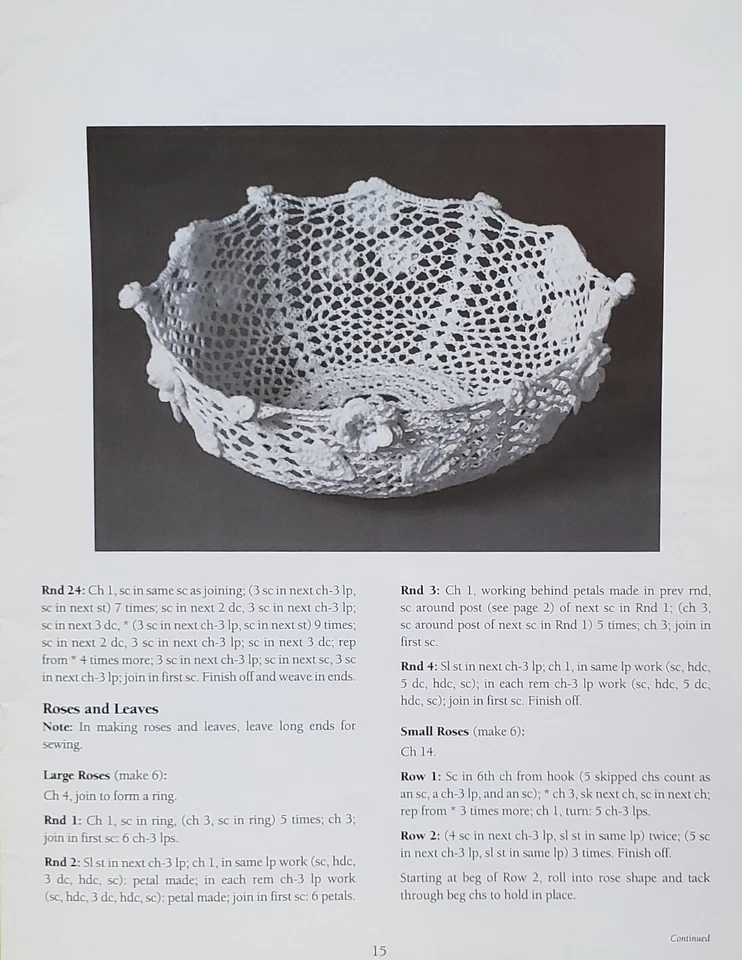 Cut Glass Bowls Crochet Patterns By American School Of Needlework - Image 3 of 4