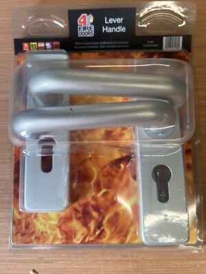 Drückergarnitur Brandschutz Türgriff Edelstahl kurze Platte Pz