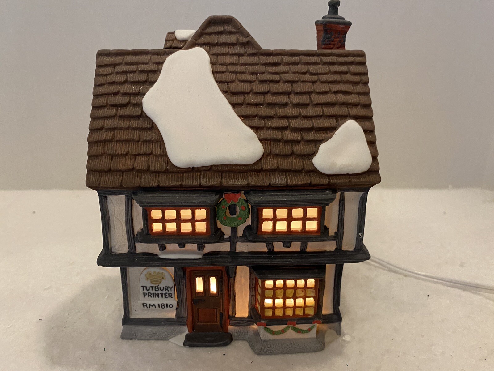 Dept 56 Dickens Village Series Tutbury Printer #5568-9 W/box & Light MIB