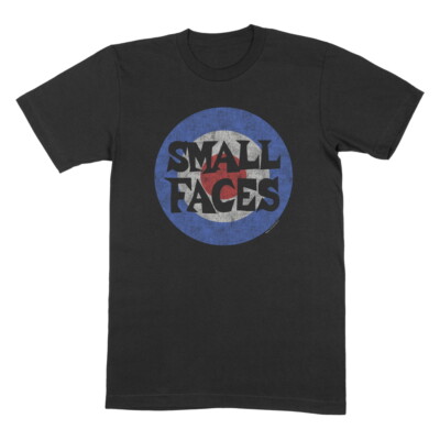 Small Faces 'Mod Target' (Schwarz) T-Shirt - NEU & OFFIZIELL!