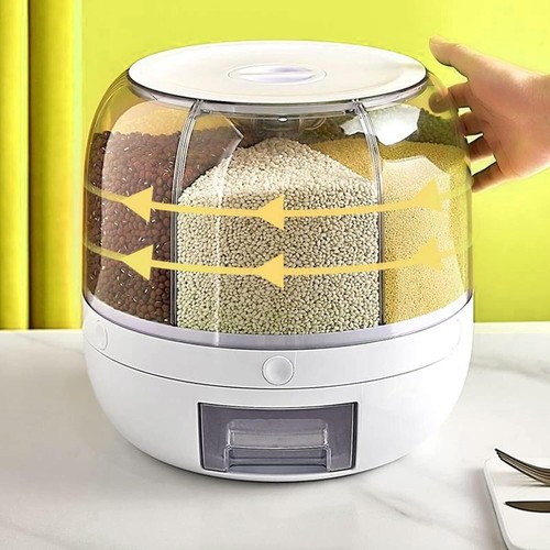 Transparent 22L Grain Storage Dispenser with Easy Access & Portion Control - Picture 5 of 8