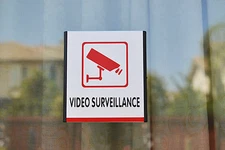QCQK WT55 Reflective stickers Video Surveillance  Aluminum Sign  Made in USA