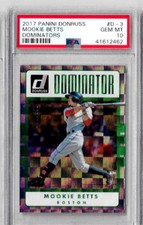 2017 Panini Donruss Mookie Betts Dominators PSA 10