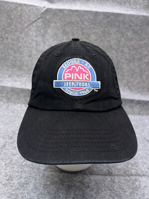 Jeep Embroidered Black Letters  Adjustable Strapback Cap Hat Pink The Off-Road Wave Snapback - Embroidered Flat Brim main image 4