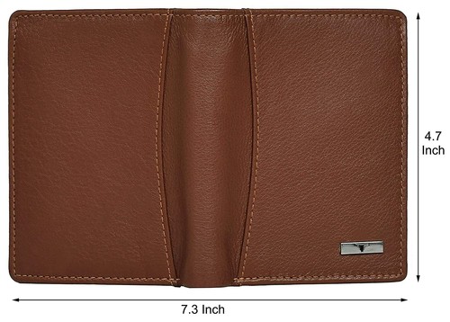 Brand New  Leather Men's Wallet Red Wood - Picture 6 of 6