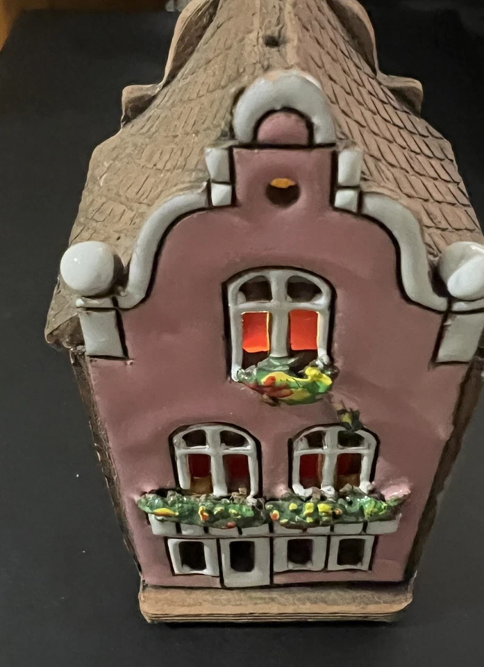 Riga Mini Miniaturas Incienso Cerámica Rosa Casa Foto 3 de 4