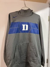 Nike Duke University Blue Devils Hoodie Sweatshirt Adult L Black Blue White Men