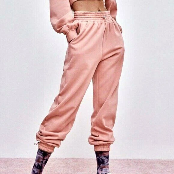 For Love & Lemons XS Rose Pink Josie Sweatpants High Rise Gym