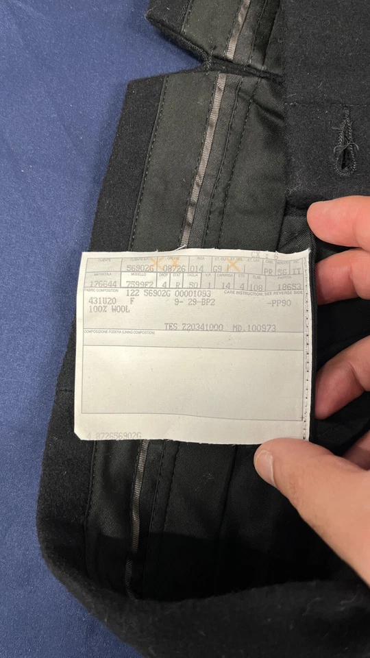 GUCCI WOOL PANTS TROUSERS Black Size 50 - Image 2 of 4