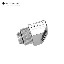 BarrowCH 45  G1/4" Male to Female Extender Fitting, 45 Degree Rotary Silver