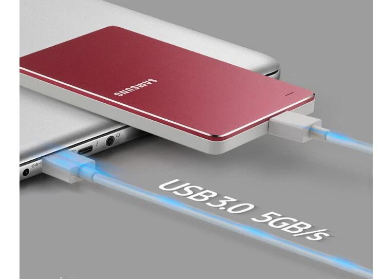 Samsung Y3 Portable External HDD 2.5In USB3.0 Micro B 10pin SATA  [ 2TB / Red ] - Image 3 of 4