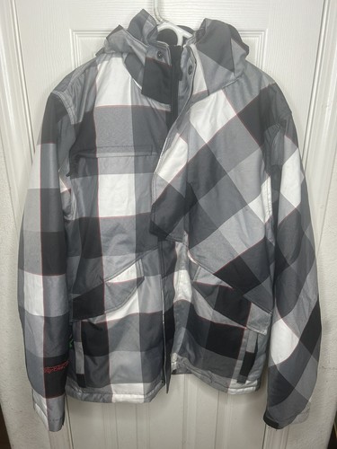 Ripzone Core 5000 mm Black/White Winter Snowboarding Snow Ski Jacket Side L