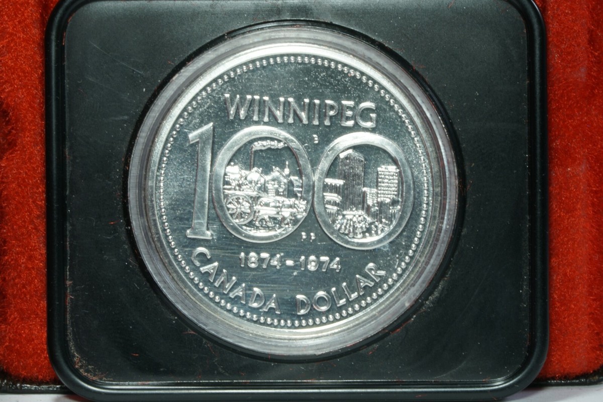 1974 Canada Specimen Silver Dollar - 100th Anniversary of Winnipeg