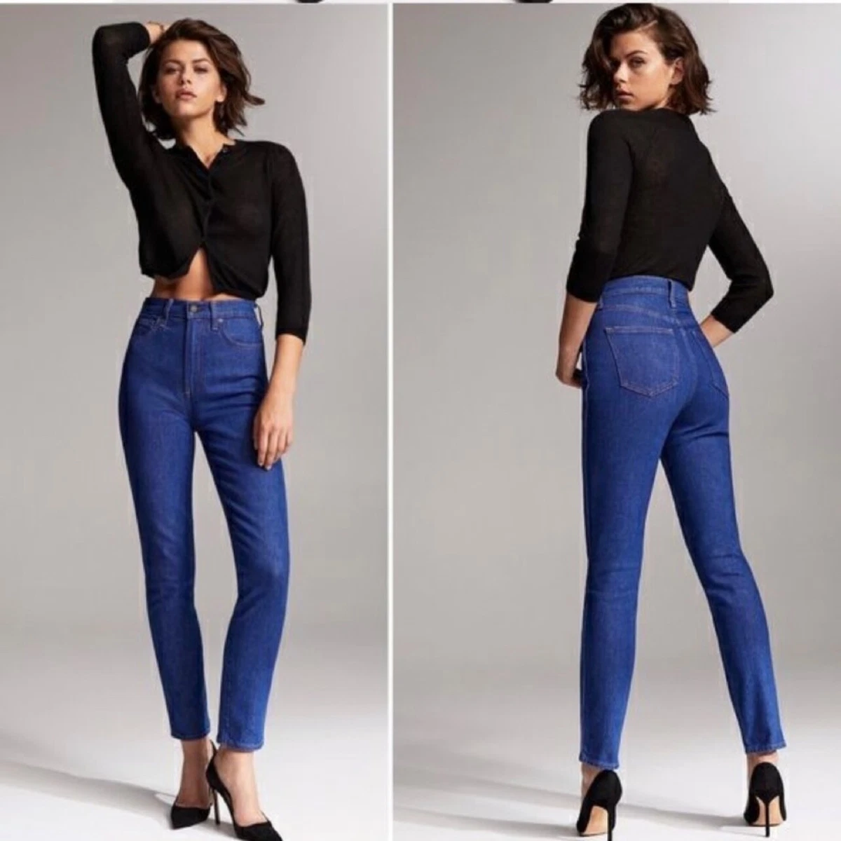 Blue rise denim out of business cheap